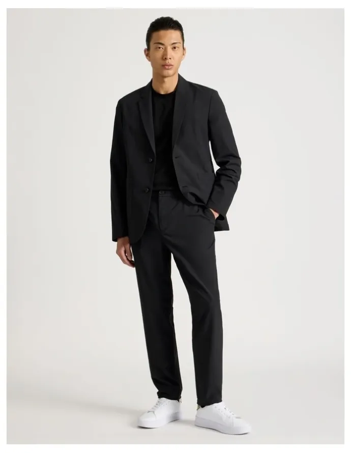 Blaq Regular Fit Travel Trouser in Black