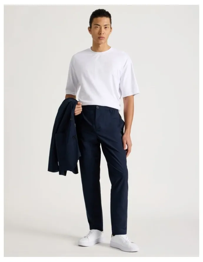 Blaq Regular Fit Travel Trouser in Navy