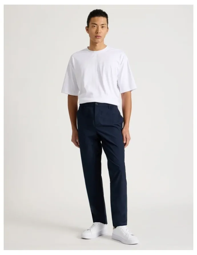 Blaq Regular Fit Travel Trouser in Navy