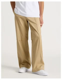 Blaq Relaxed Asymmetric Pant in Beige