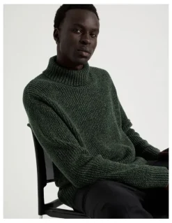 Blaq Roll Neck Knit in Green