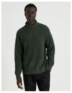 Blaq Roll Neck Knit in Green