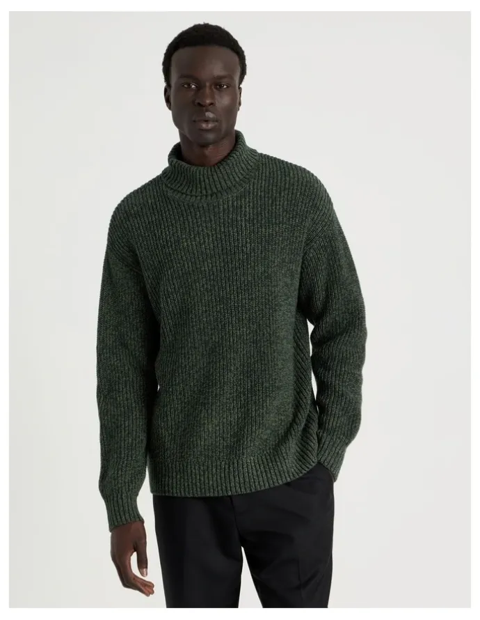 Blaq Roll Neck Knit in Green