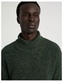 Blaq Roll Neck Knit in Green