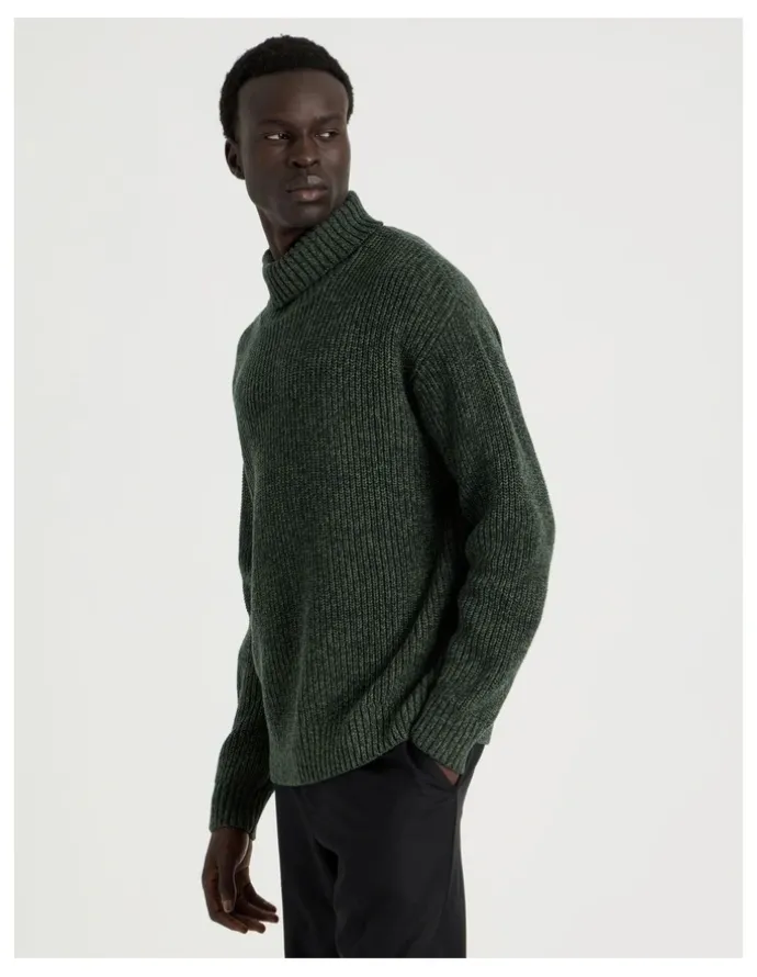Blaq Roll Neck Knit in Green