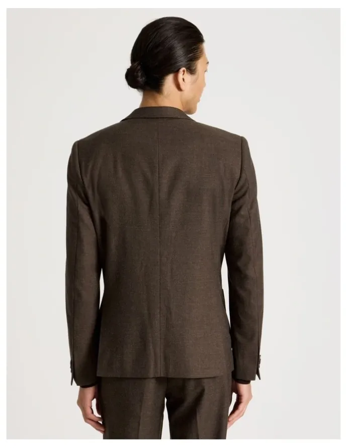 Blaq Single Breasted Blazer in Brown