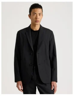 Blaq Single Breasted Tech Travel Blazer in Black