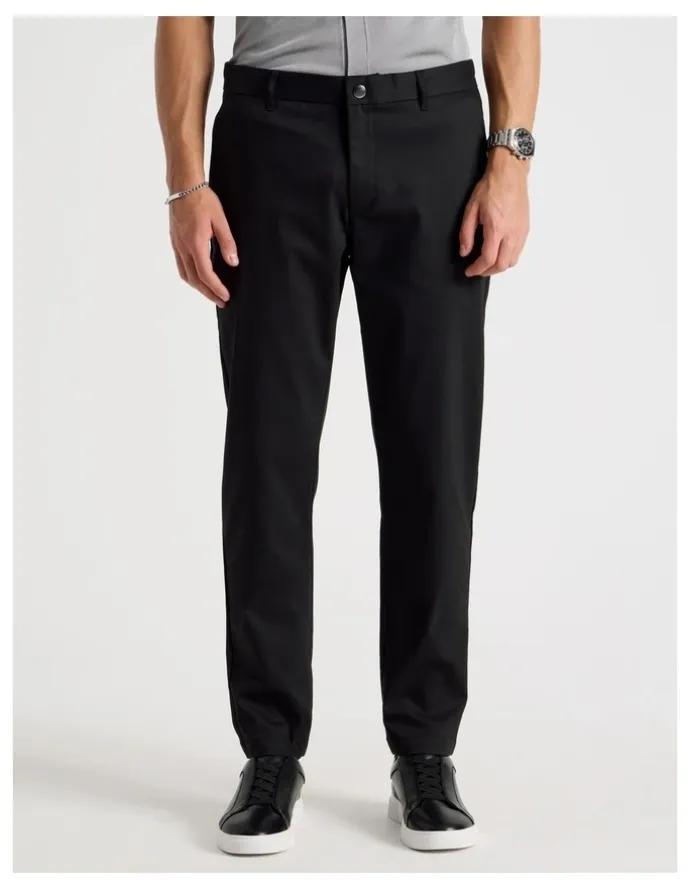 Blaq Slim Fit Dress Chino Pant in Black