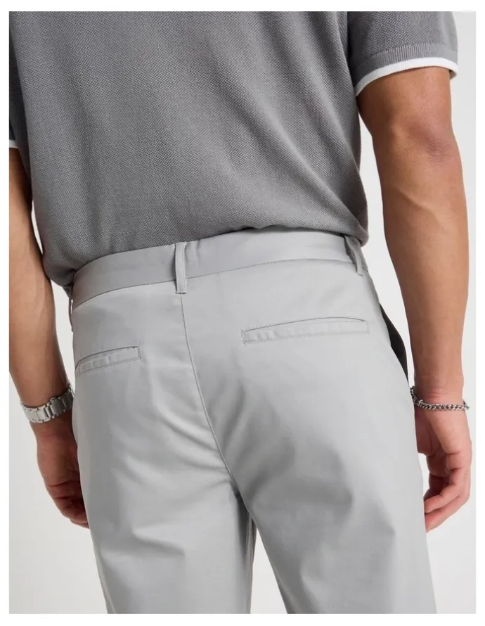 Blaq Slim Fit Dress Chino Pant Grey