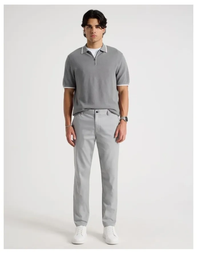 Blaq Slim Fit Dress Chino Pant Grey