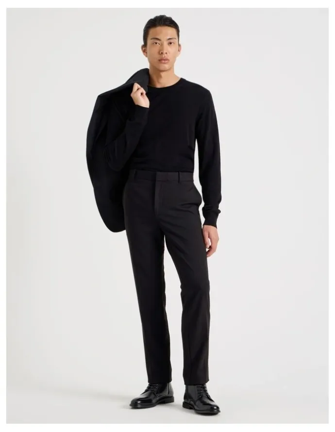 Blaq Slim Fit Tailored Trouser in Black