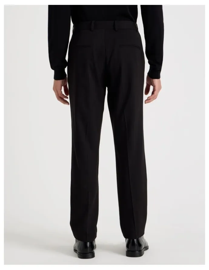 Blaq Slim Fit Tailored Trouser in Black