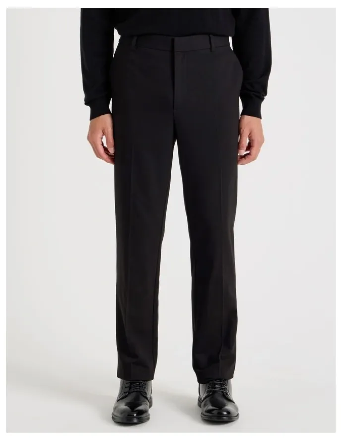 Blaq Slim Fit Tailored Trouser in Black