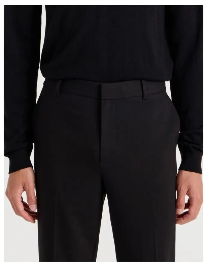 Blaq Slim Fit Tailored Trouser in Black