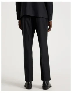 Blaq Slim Fit Wool Trouser in Black