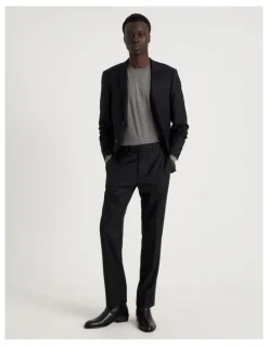 Blaq Slim Fit Wool Trouser in Black