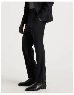 Blaq Slim Fit Wool Trouser in Black