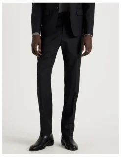 Blaq Slim Fit Wool Trouser in Black