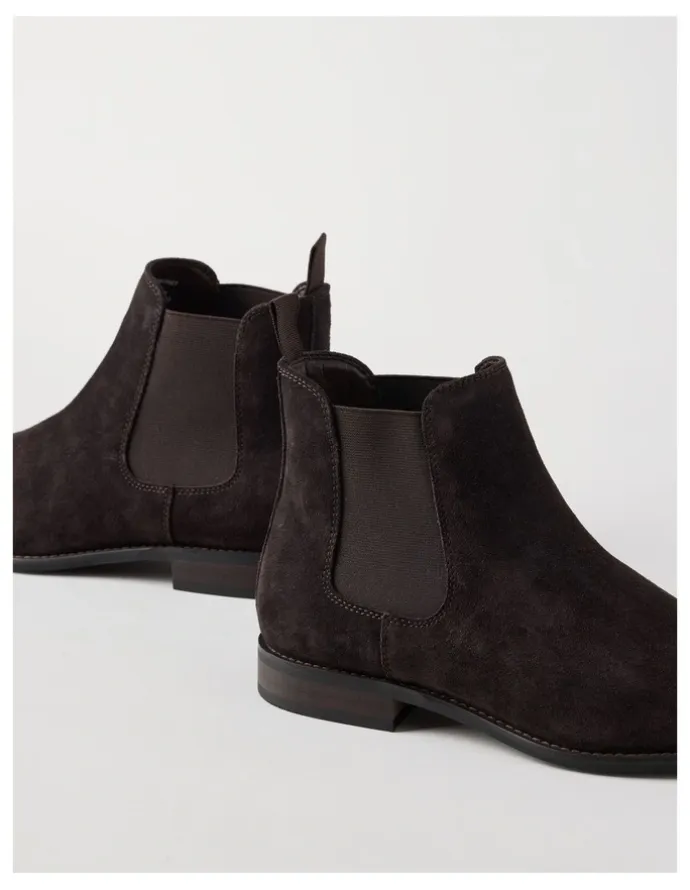 Blaq Soren Suede Chelsea Boot in Chocolate
