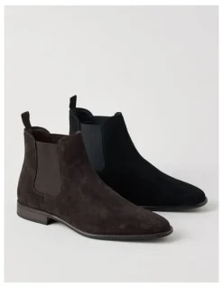 Blaq Soren Suede Chelsea Boot in Chocolate