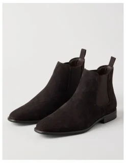 Blaq Soren Suede Chelsea Boot in Chocolate