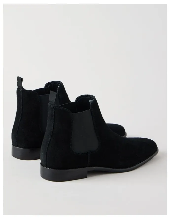 Blaq Soren Suede Chelsea Boot in Black
