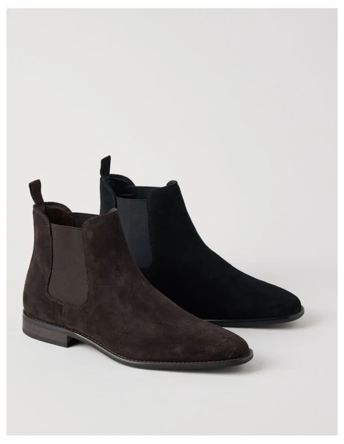 Blaq Soren Suede Chelsea Boot in Black