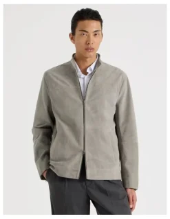 Blaq Suede Jacket in Grey