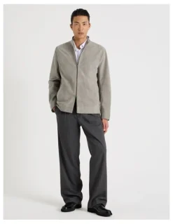 Blaq Suede Jacket in Grey