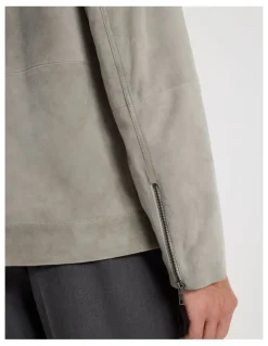 Blaq Suede Jacket in Grey