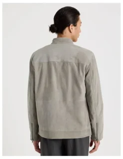 Blaq Suede Jacket in Grey
