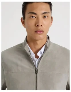 Blaq Suede Jacket in Grey