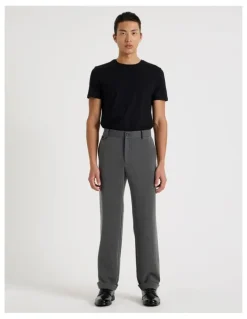 Blaq Tailored Herringbone Trousers in Grey