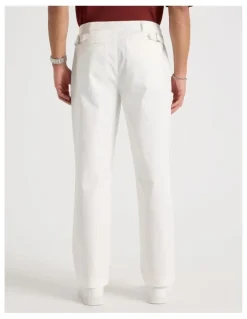 Blaq Tapered Pleat Front Trouser in Ecru