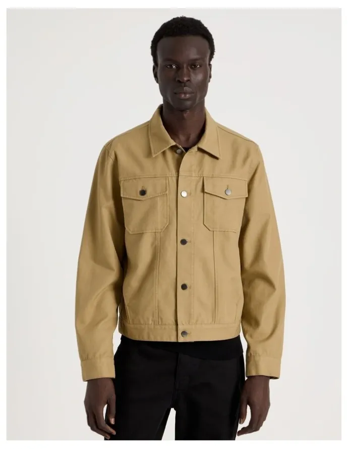 Blaq Trucker Jacket in Beige