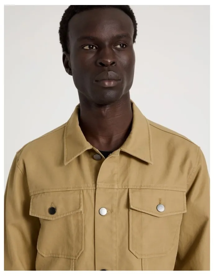 Blaq Trucker Jacket in Beige