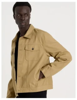 Blaq Trucker Jacket in Beige