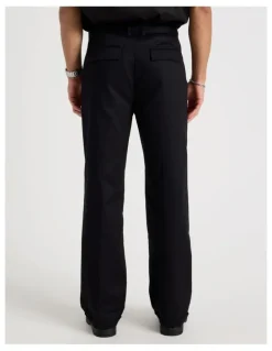 Blaq Wide Leg Cotton Drill Pant in Black