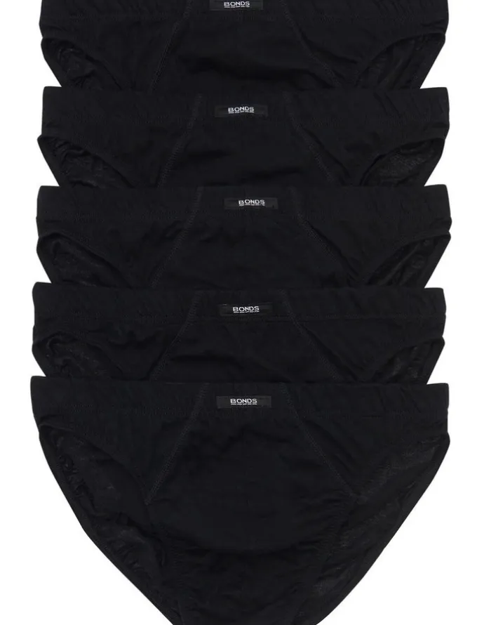 Bonds Action Briefs 5 Pack in Black