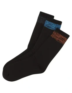 Bonds All Seasons Cotton Crew Socks 3 Pack in Black