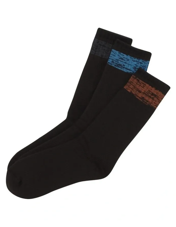 Bonds All Seasons Cotton Crew Socks 3 Pack in Black