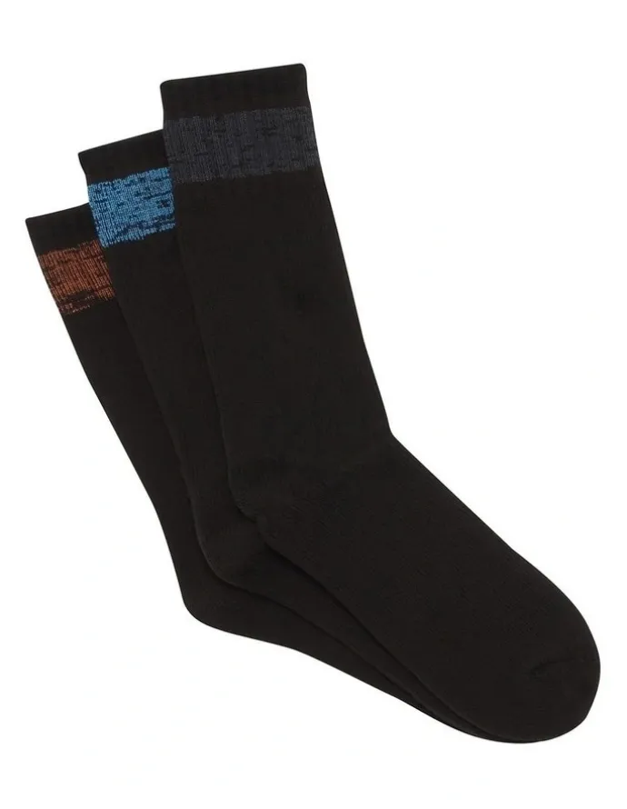 Bonds All Seasons Cotton Crew Socks 3 Pack in Black