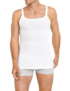 Bonds All Seasons Singlet 2 Pack in White