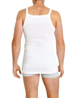 Bonds All Seasons Singlet 2 Pack in White
