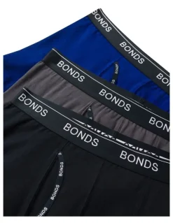 Bonds Guyfront Trunk 3 Pack in Black, Charcoal, and Blue