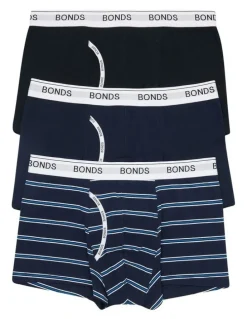 Bonds Guyfront Trunk 3 Pack in Stripe Zha