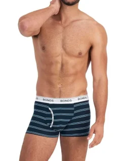 Bonds Guyfront Trunk 3 Pack in Stripe Zha