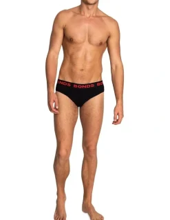Bonds Hipster Brief 5 Pack in Black
