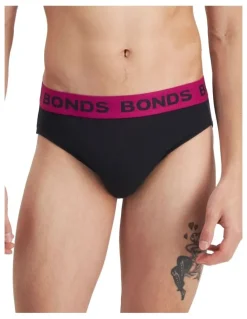 Bonds Hipster Brief Pack of 5 in Black