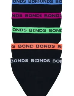 Bonds Hipster Brief Pack of 5 in Black